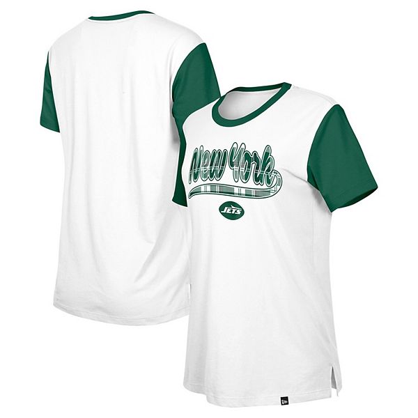 Women's New Era White/Green New York Jets 3rd Down T-Shirt New Era