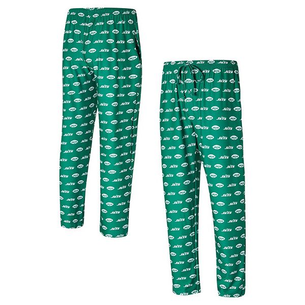 Men's Concepts Sport Green New York Jets Record Throwback All Over Knit Pants Unbranded