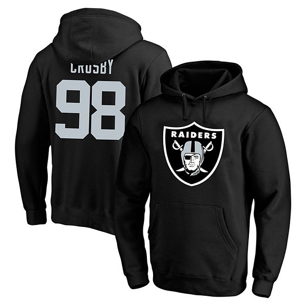 Худи Fanatics Las Vegas Raiders с капюшоном Макса Кросби черного цвета, мужское, большой размер, с флисовой подкладкой Fanatics Brands - White Label