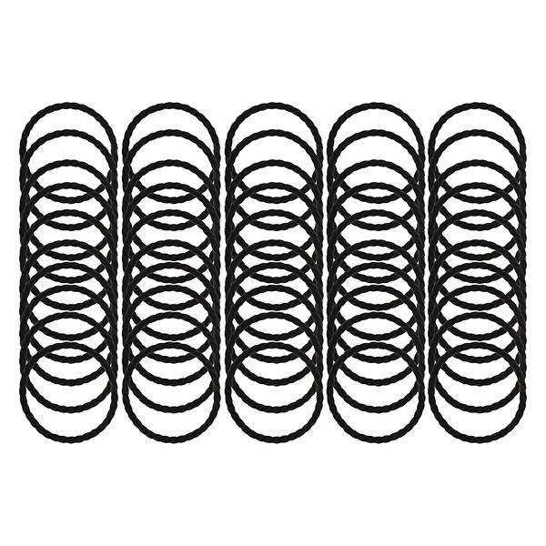 Spiral Pattern Hair Ropes Hair Scrunchies For Women For Girls Black 50 Pcs Unique Bargains