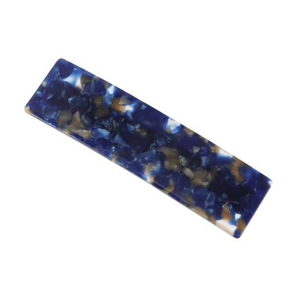 Grace Square Hair Clips Hairdo Clip For Women 3.46"x0.94"x0.71" Blue 1 Pc Unique Bargains