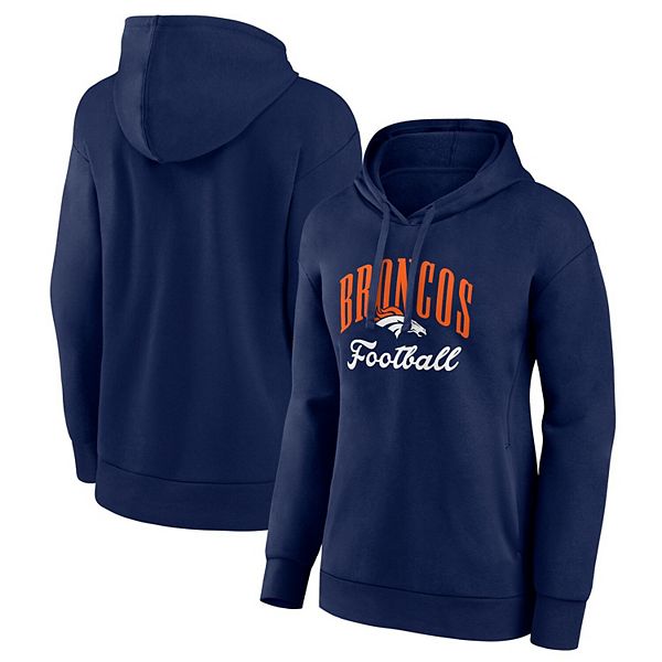 Женское худи Fanatics с капюшоном, логотипом Denver Broncos, флисовой подкладкой и карманом Fanatics Brands - White Label