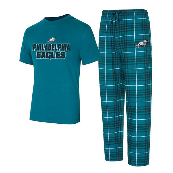 Men's Concepts Sport  Midnight Green/Black Philadelphia Eagles Vector T-Shirt & Flannel Pants Sleep Set Unbranded