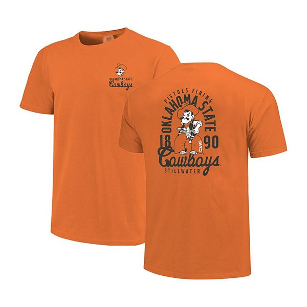 Men's Orange Oklahoma State Cowboys Comfort Colors Mascot Overlay T-Shirt Image One