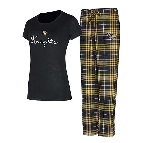 Women's Concepts Sport  Black UCF Knights Vector T-Shirt & Flannel Pants Sleep Set Unbranded