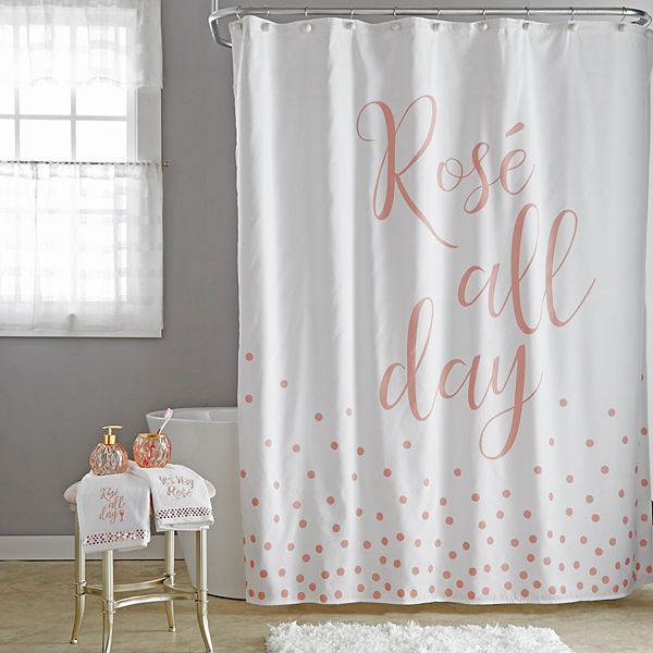 Saturday Knight, Ltd. Rosé All Day Shower Curtain Saturday Knight