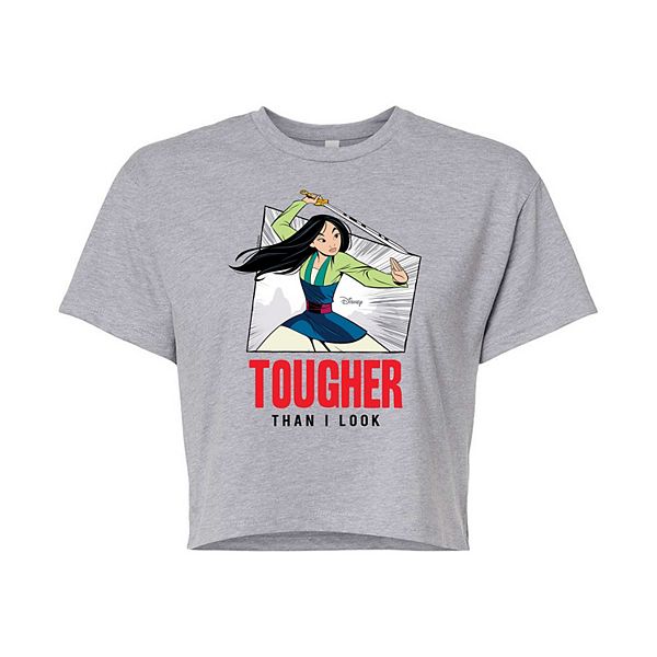 Disney's Mulan Juniors' Tougher Than I Look Cropped Tee Disney