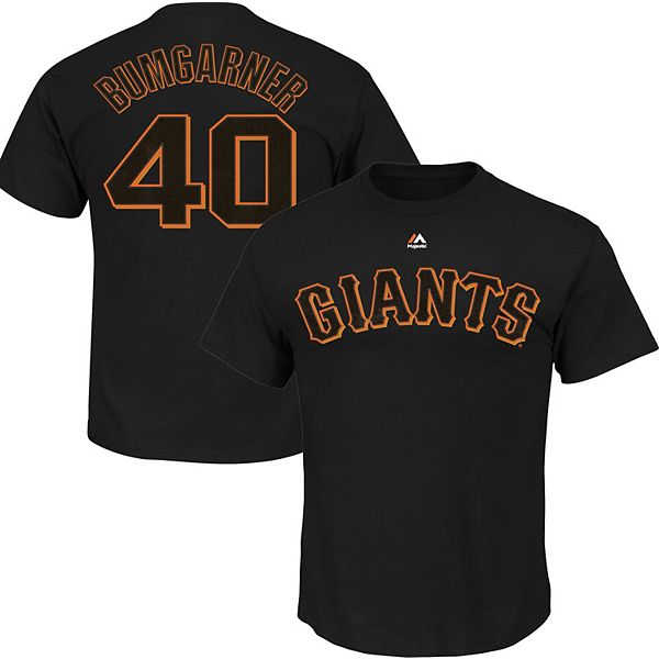 Men's Majestic Madison Bumgarner Black San Francisco Giants Big & Tall Official Player T-Shirt Majestic