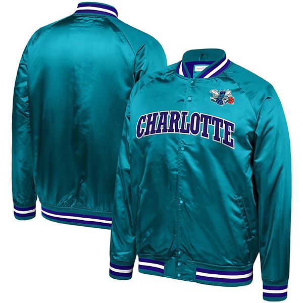 Мужская ретро куртка Mitchell & Ness Charlotte Hornets с полной застежкой и рукавами-реглан Unbranded