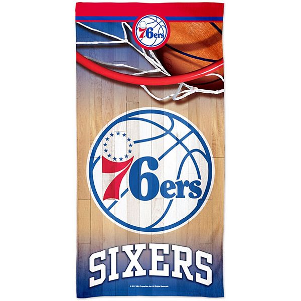 Пляжное полотенце Philadelphia 76ers, 76х152 см, 100% полиэстер на лицевой стороне, 100% хлопок на обороте Unbranded