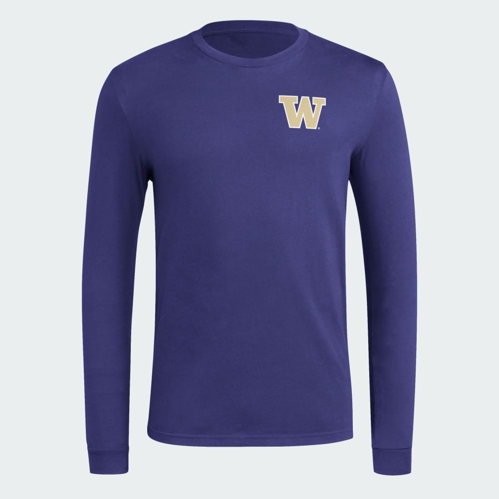 University of Washington Huskies Long Sleeve Tee Adidas performance