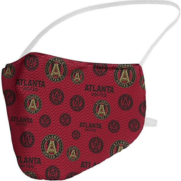 Маска для лица с логотипом Atlanta United FC, 100% полиэстер, машинная стирка, эластичные застежки Fanatics