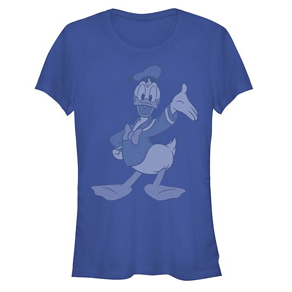 Juniors' Disney Donald Duck Blue Hue Stance Portrait Graphic Tee Disney