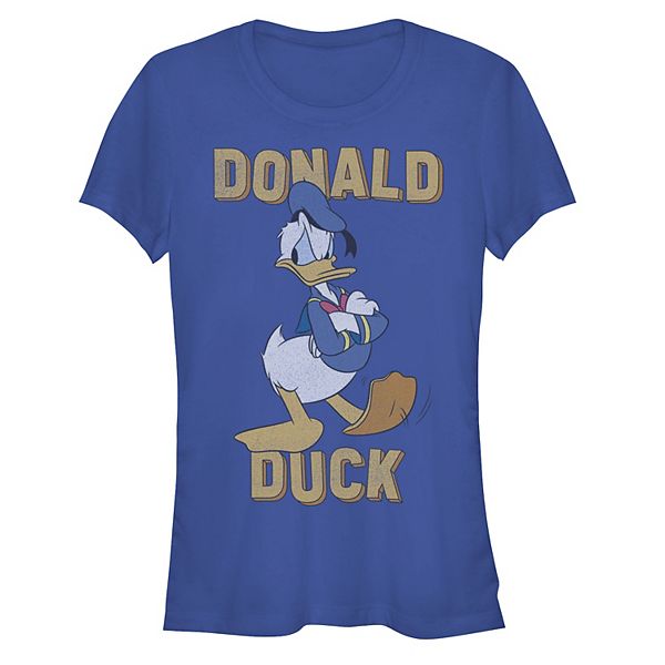 Juniors' Disney Donald Duck Angry Pose Arms Crossed Graphic Tee Disney