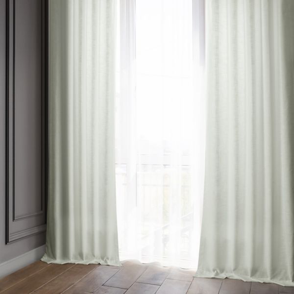 EFF Classic Faux Linen Window Curtain Panel Eff