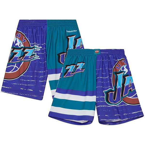 Men's Mitchell & Ness Purple/Turquoise Utah Jazz Jumbotron 3.0 Shorts Unbranded