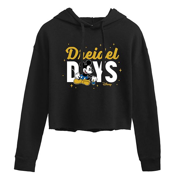 Disney's Mickey Mouse Juniors' Dreidel Days Hanukkah Cropped Hoodie Disney