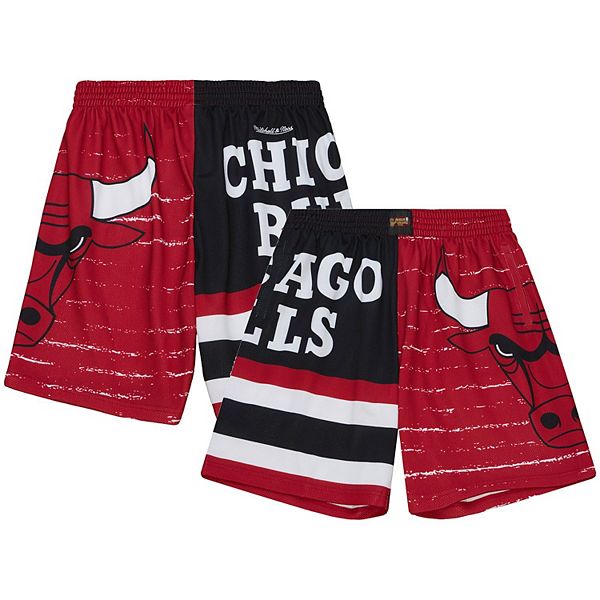 Men's Mitchell & Ness Red/Black Chicago Bulls Jumbotron 3.0 Shorts Unbranded