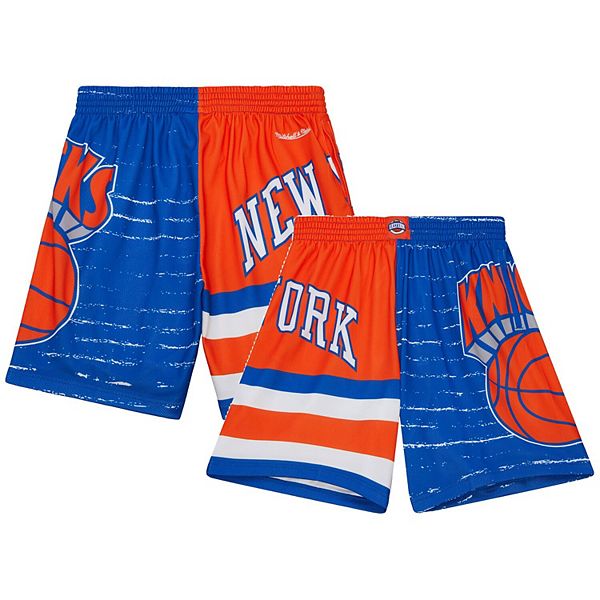 Men's Mitchell & Ness Blue/Orange New York Knicks Jumbotron 3.0 Shorts Unbranded