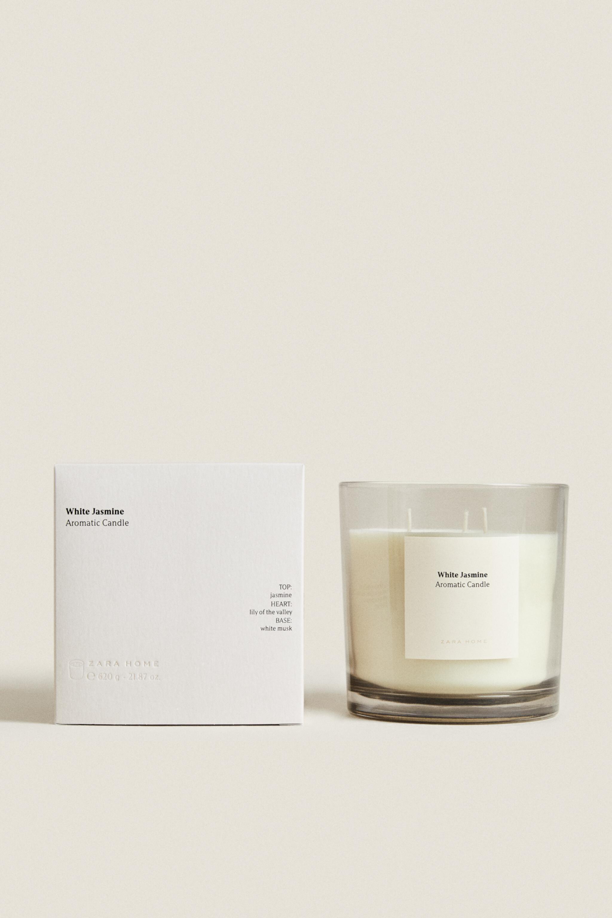 (620 G) WHITE JASMINE SCENTED CANDLE Zara Home