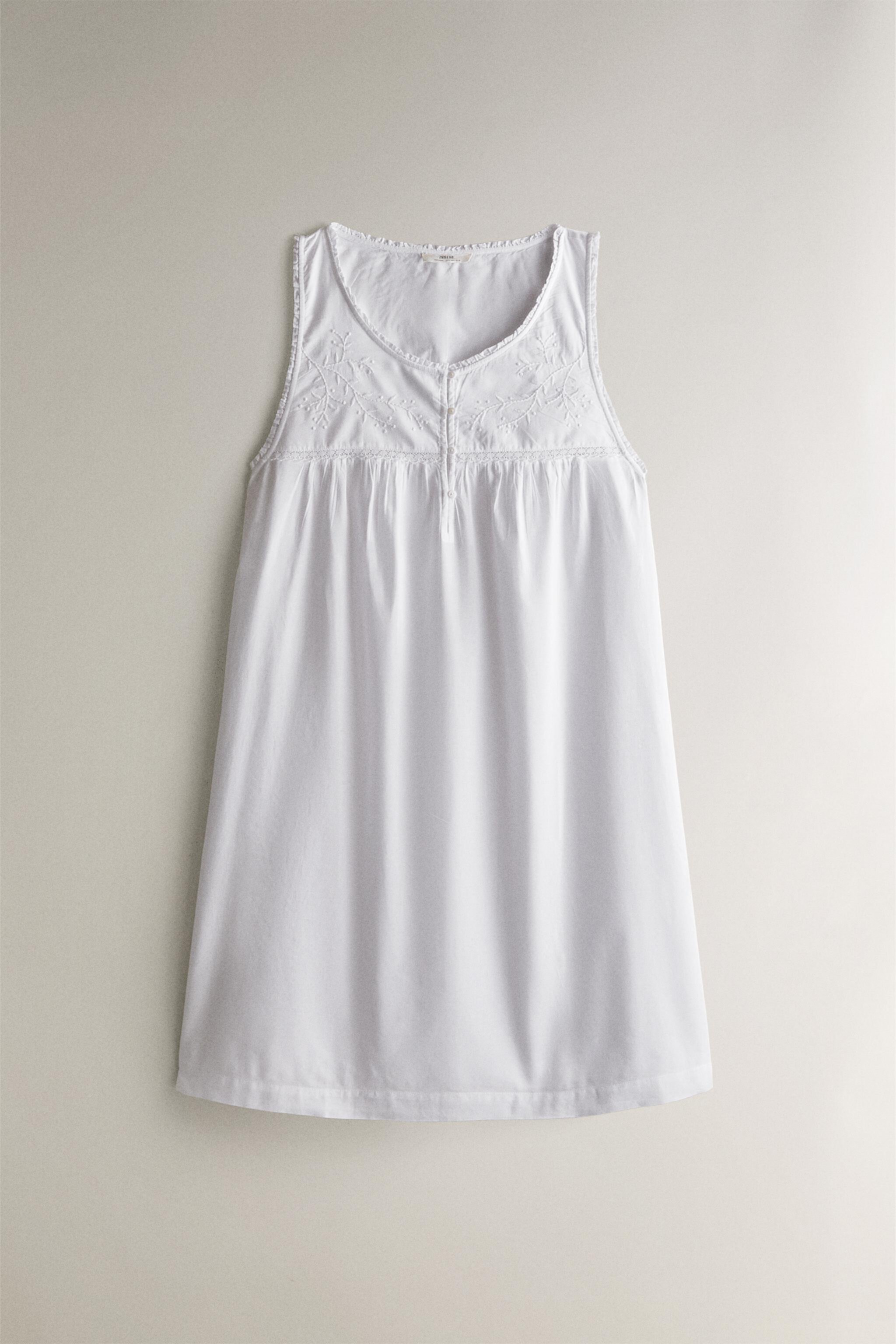 EMBROIDERED COTTON NIGHTGOWN Zara Home