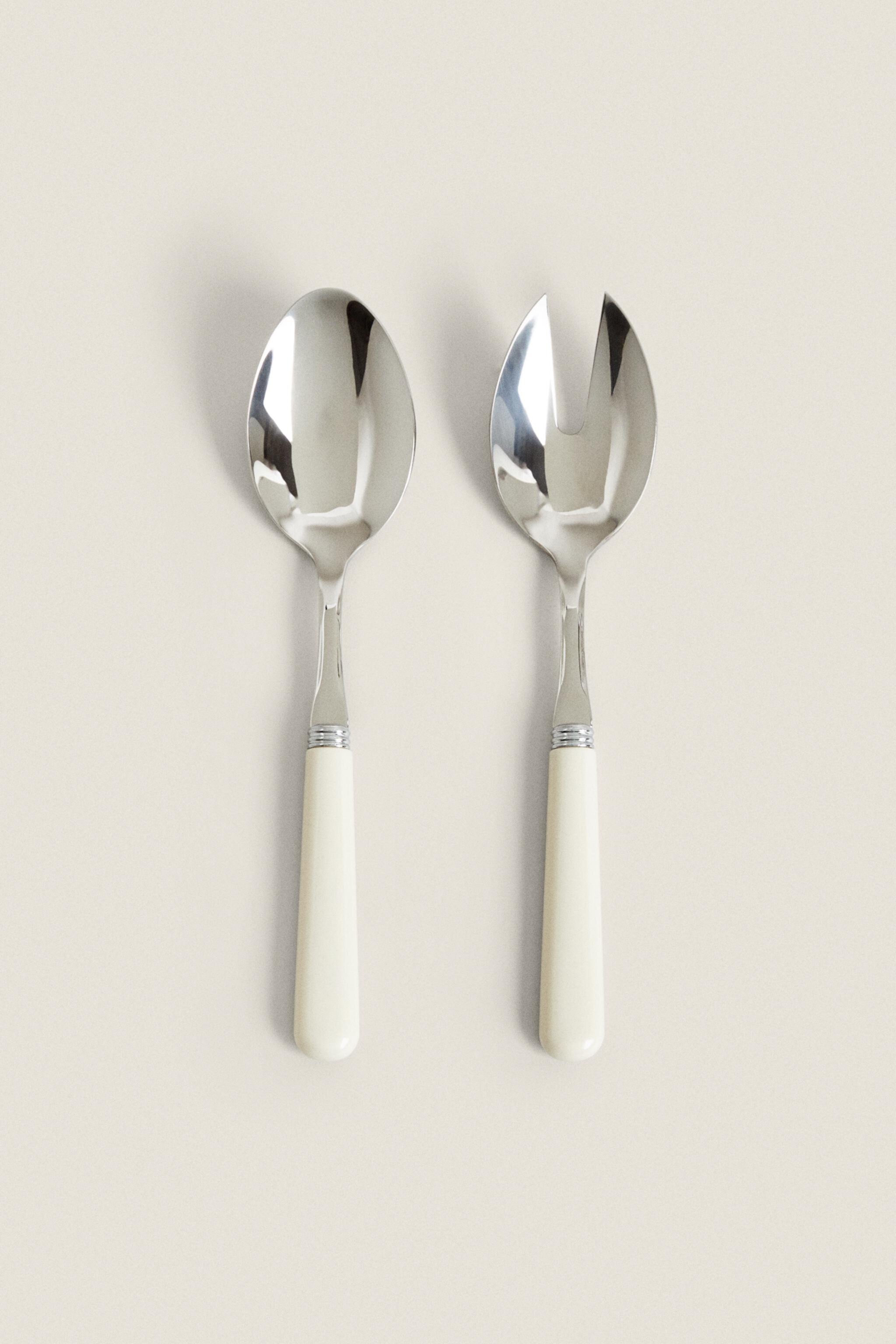 SET OF STAINLESS STEEL SALAD FLATWARE (SET OF 2) Zara Home