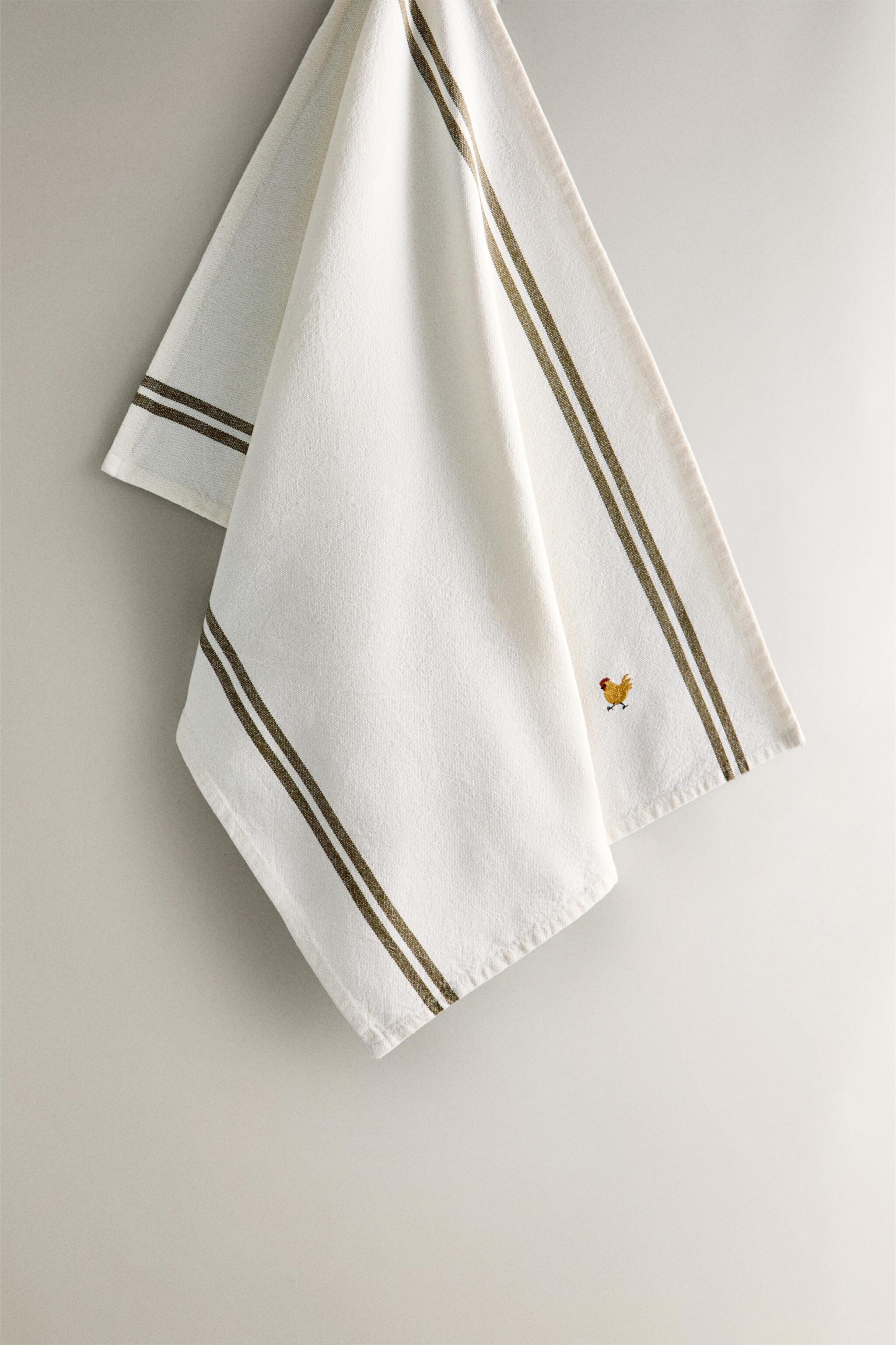 EMBROIDERED KITCHEN TOWEL Zara Home