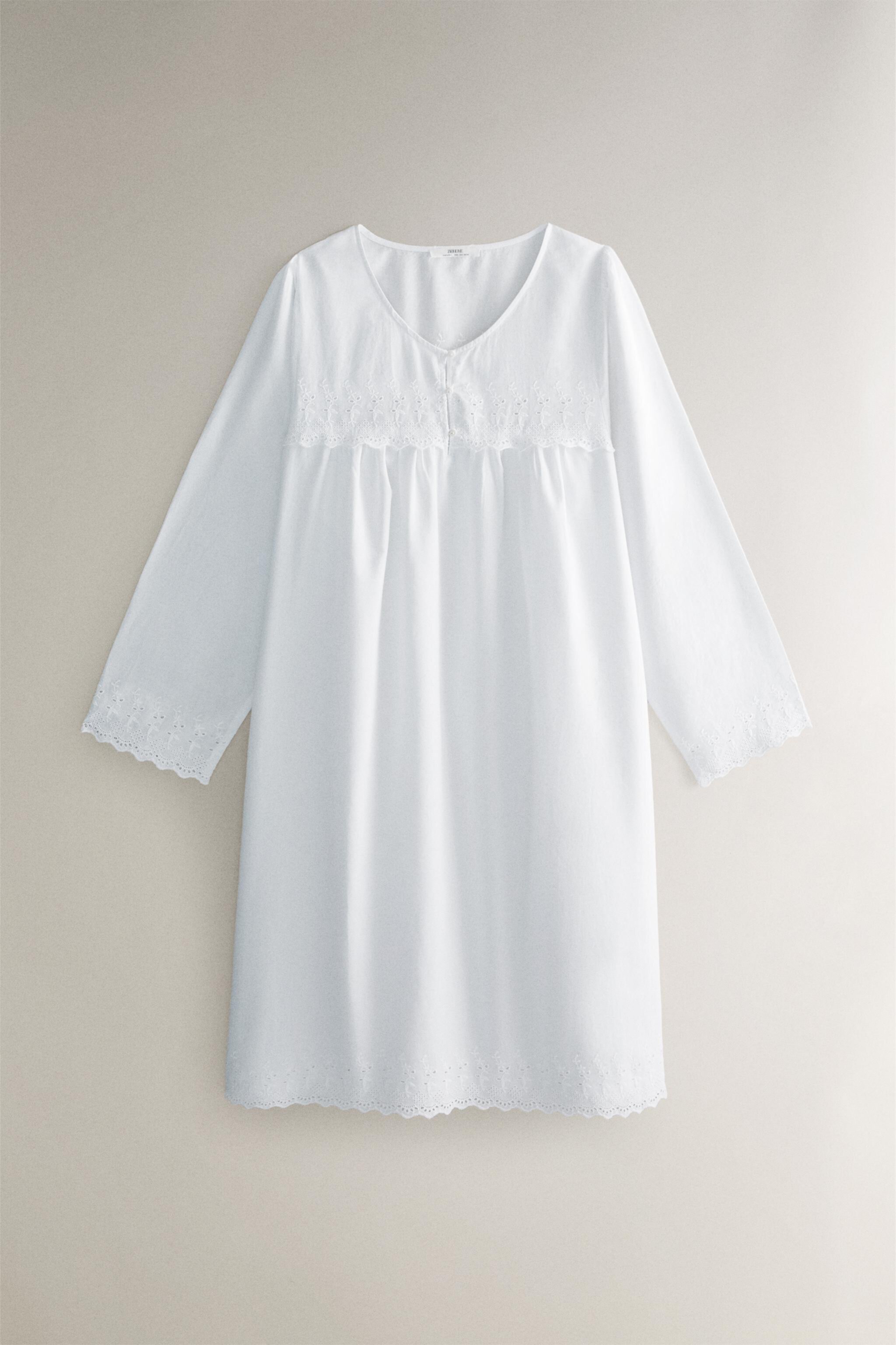 EMBROIDERED COTTON NIGHTGOWN Zara Home