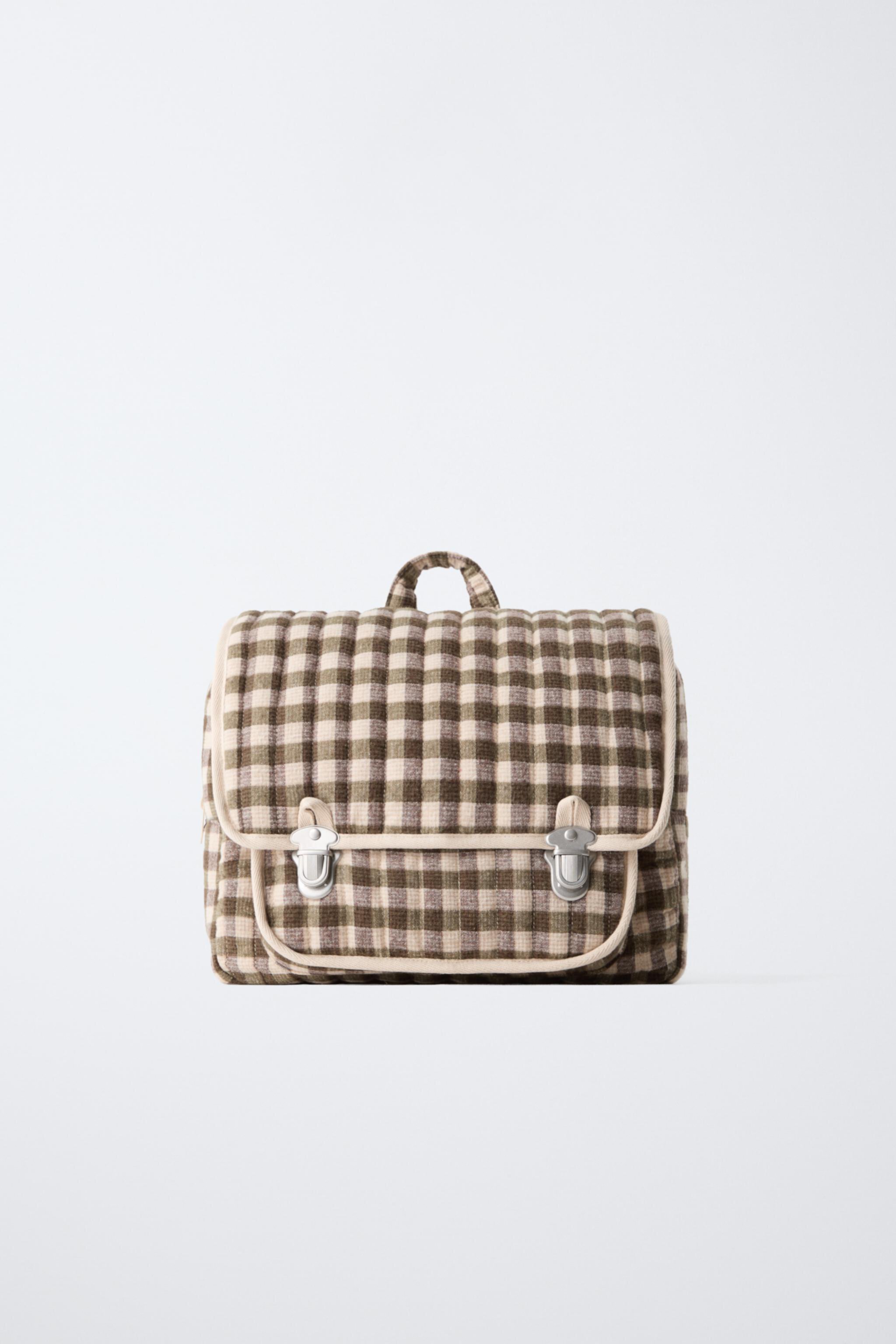 PLAID BACKPACK Zara