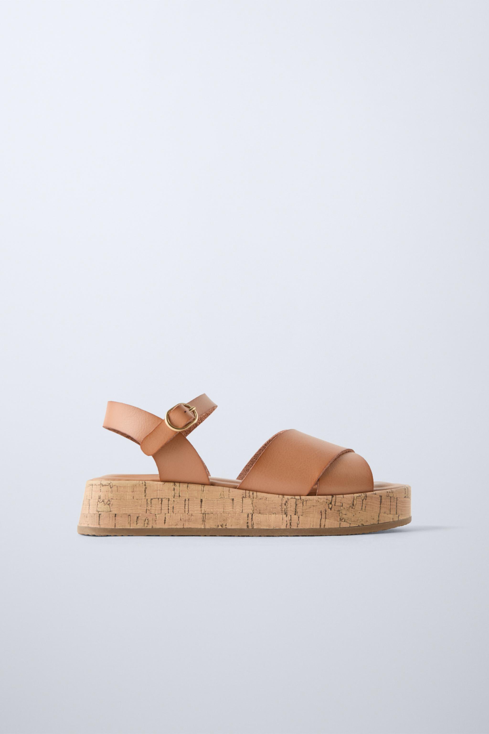 CROSSED CHUNKY SANDALS Zara