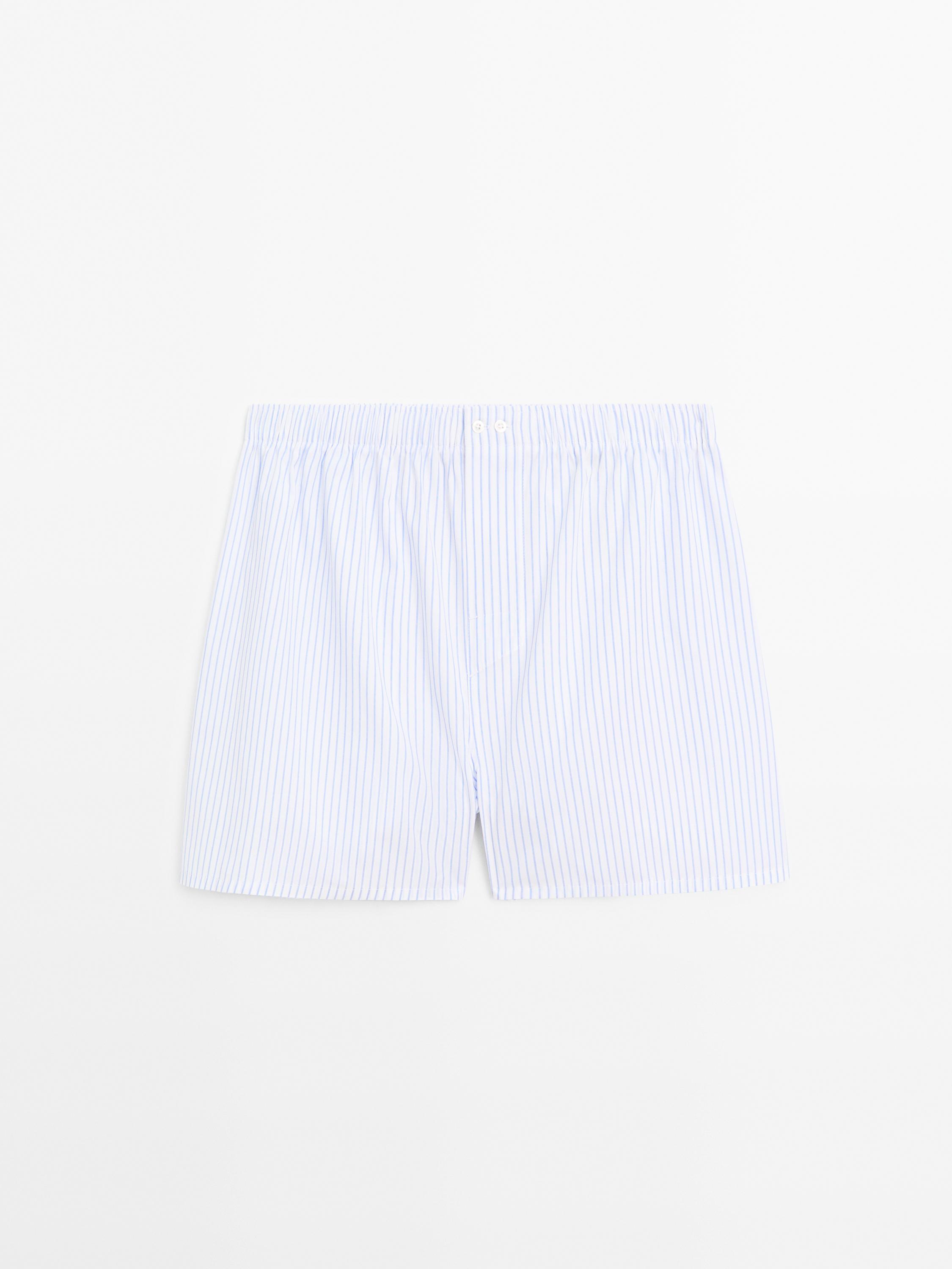 100% cotton striped boxers Massimo Dutti