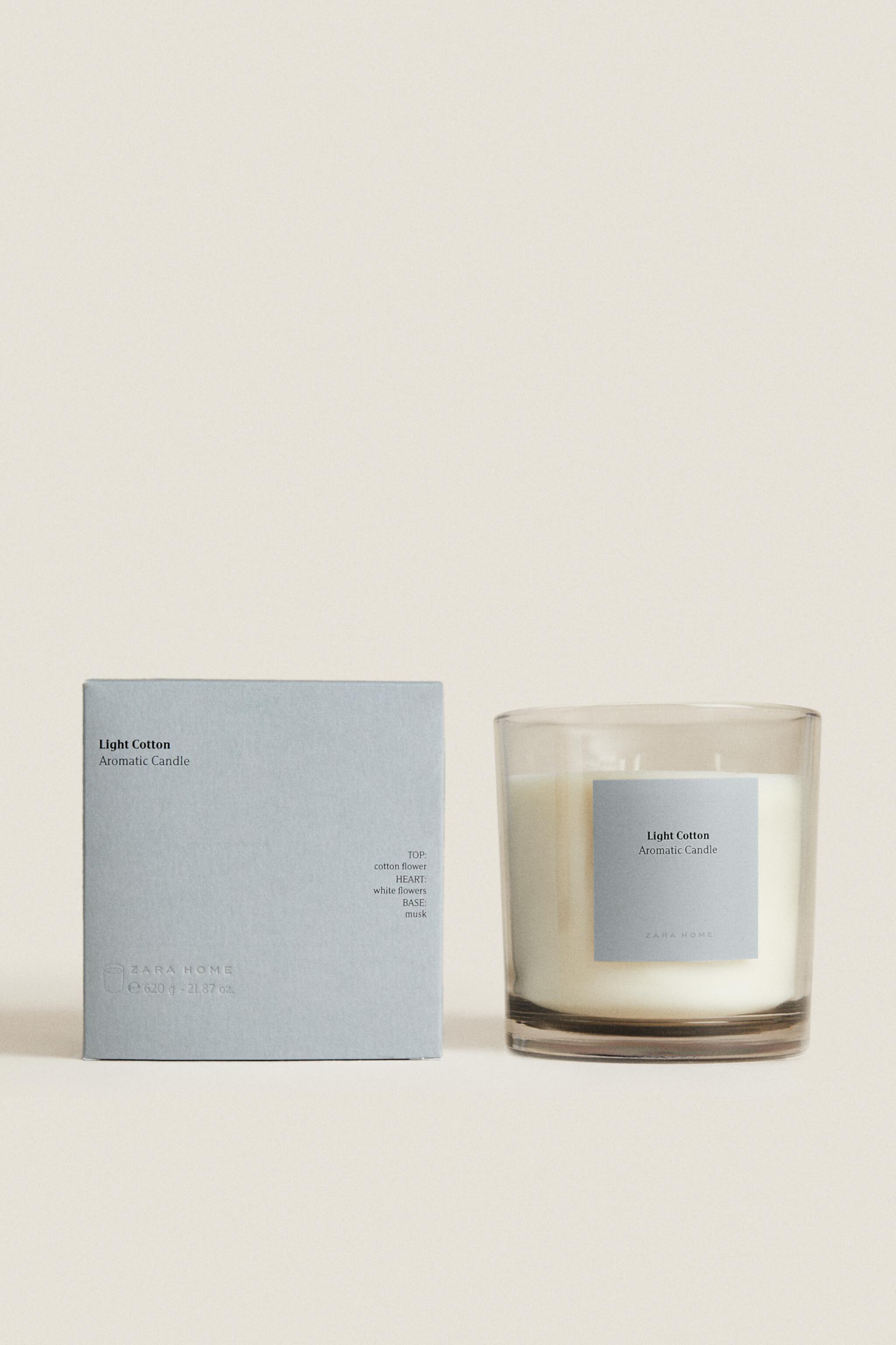 (620 G) LIGHT COTTON SCENTED CANDLE Zara Home