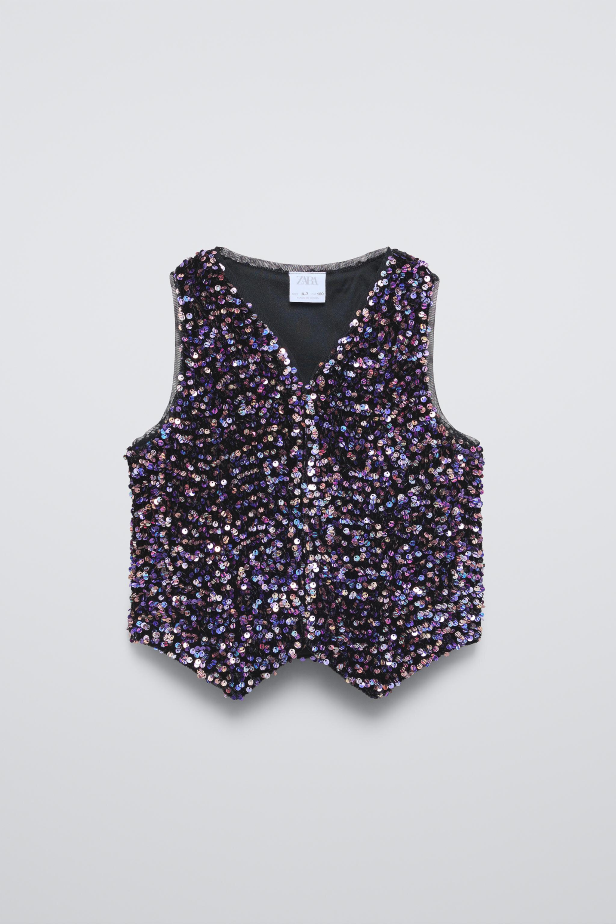 SEQUIN VEST Zara