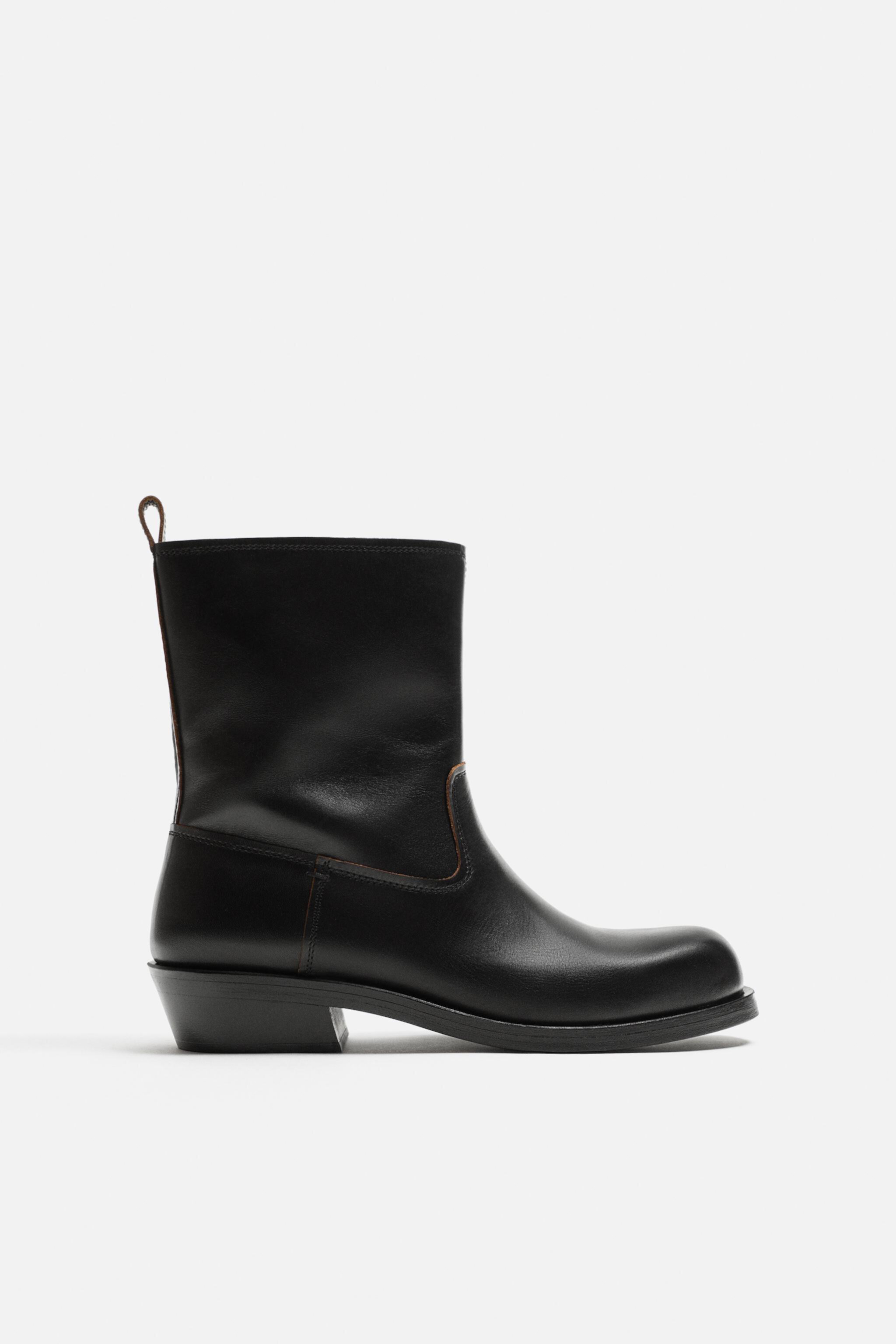 LEATHER CHELSEA BOOTS Zara