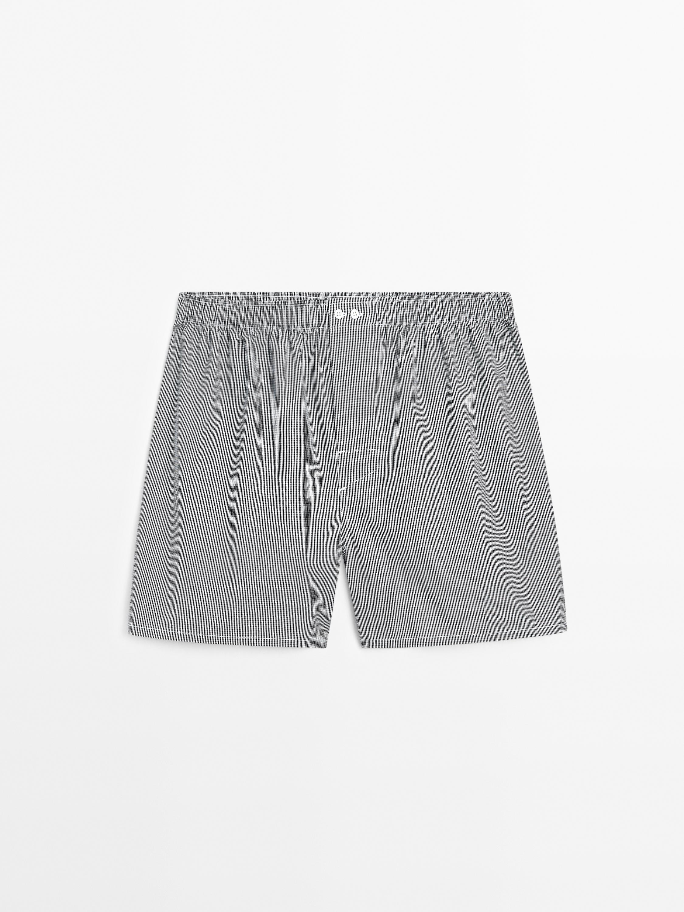 100% cotton mini check boxers Massimo Dutti