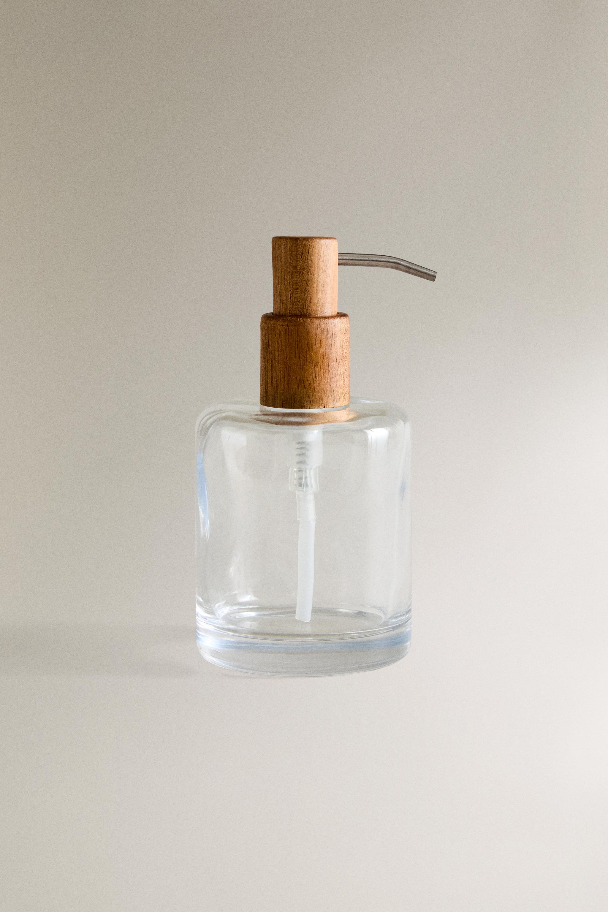 GLASS AND WOOD SOAP DISPENSER Zara Home