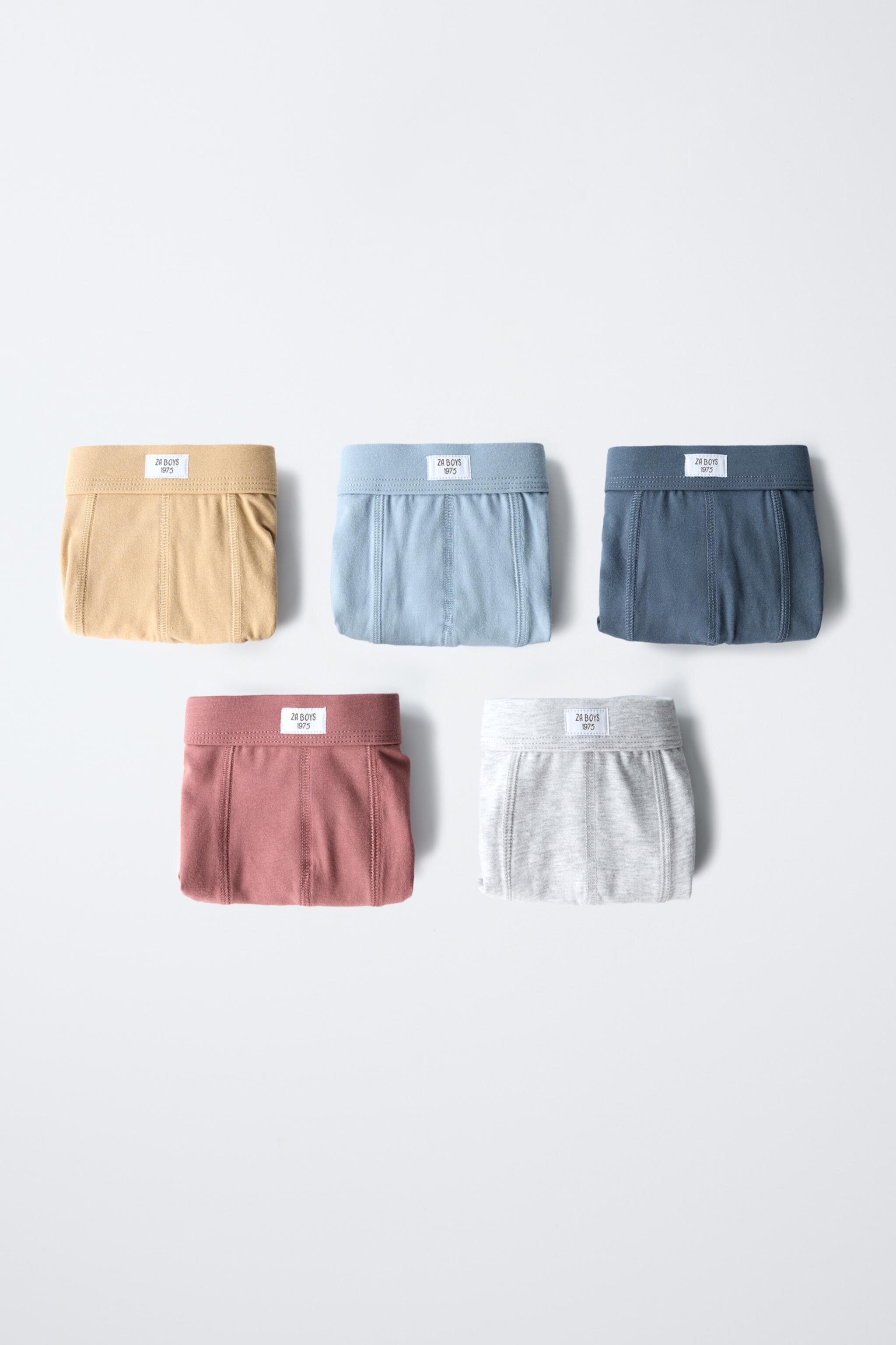 3-6 YEARS/ FIVE-PACK OF LABEL BOXERS Zara