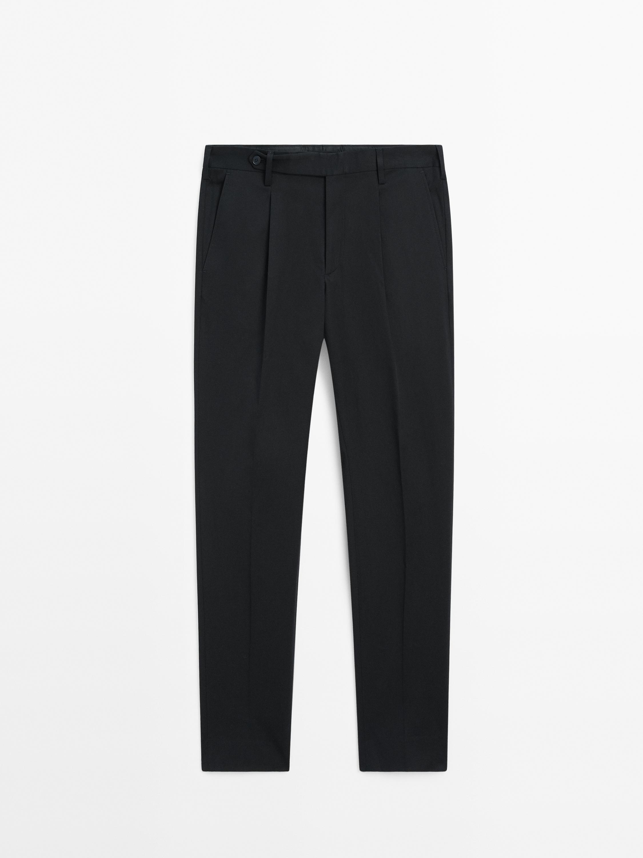 Cotton blend stretch trousers Massimo Dutti