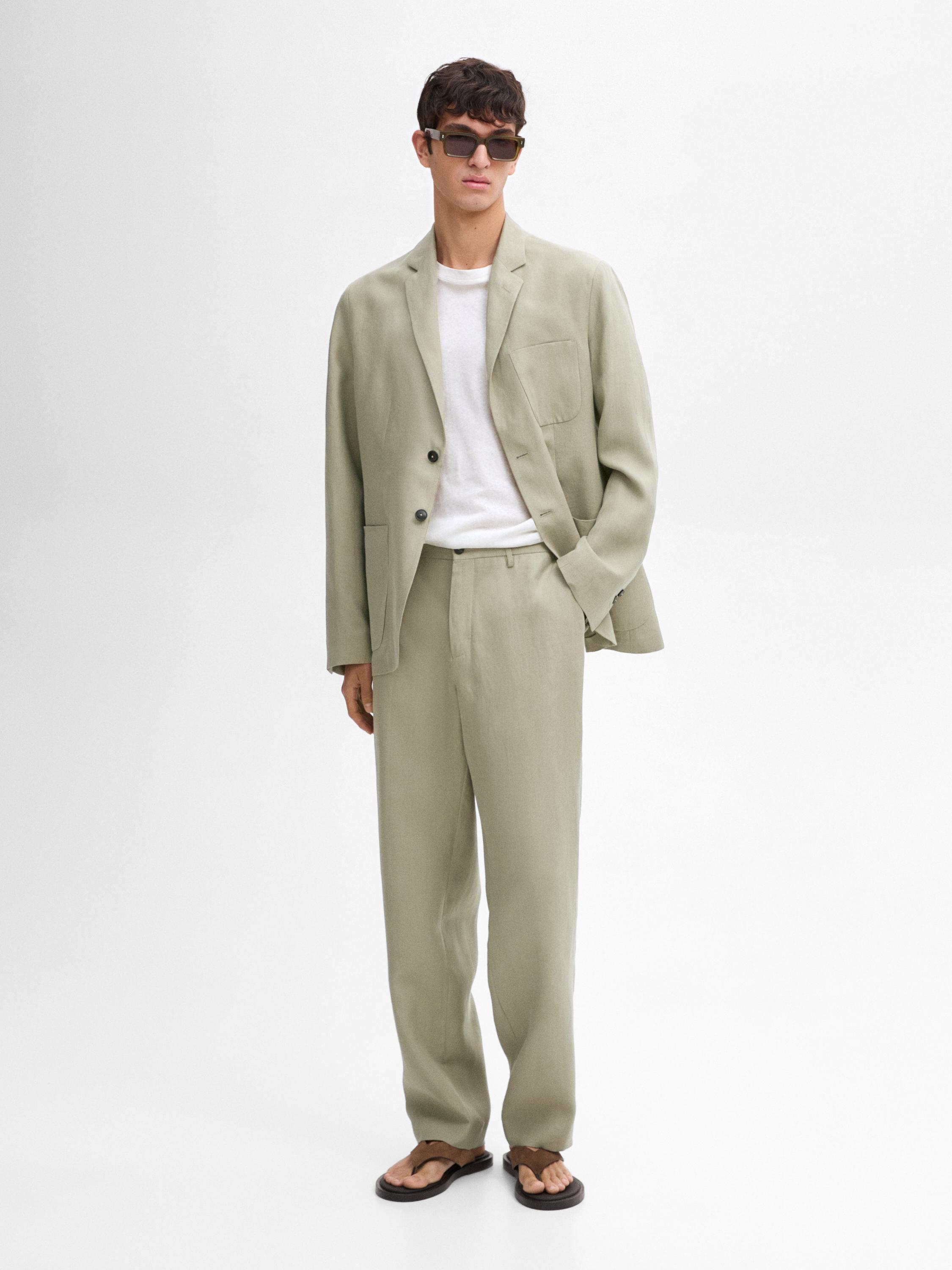 100% linen suit blazer Massimo Dutti