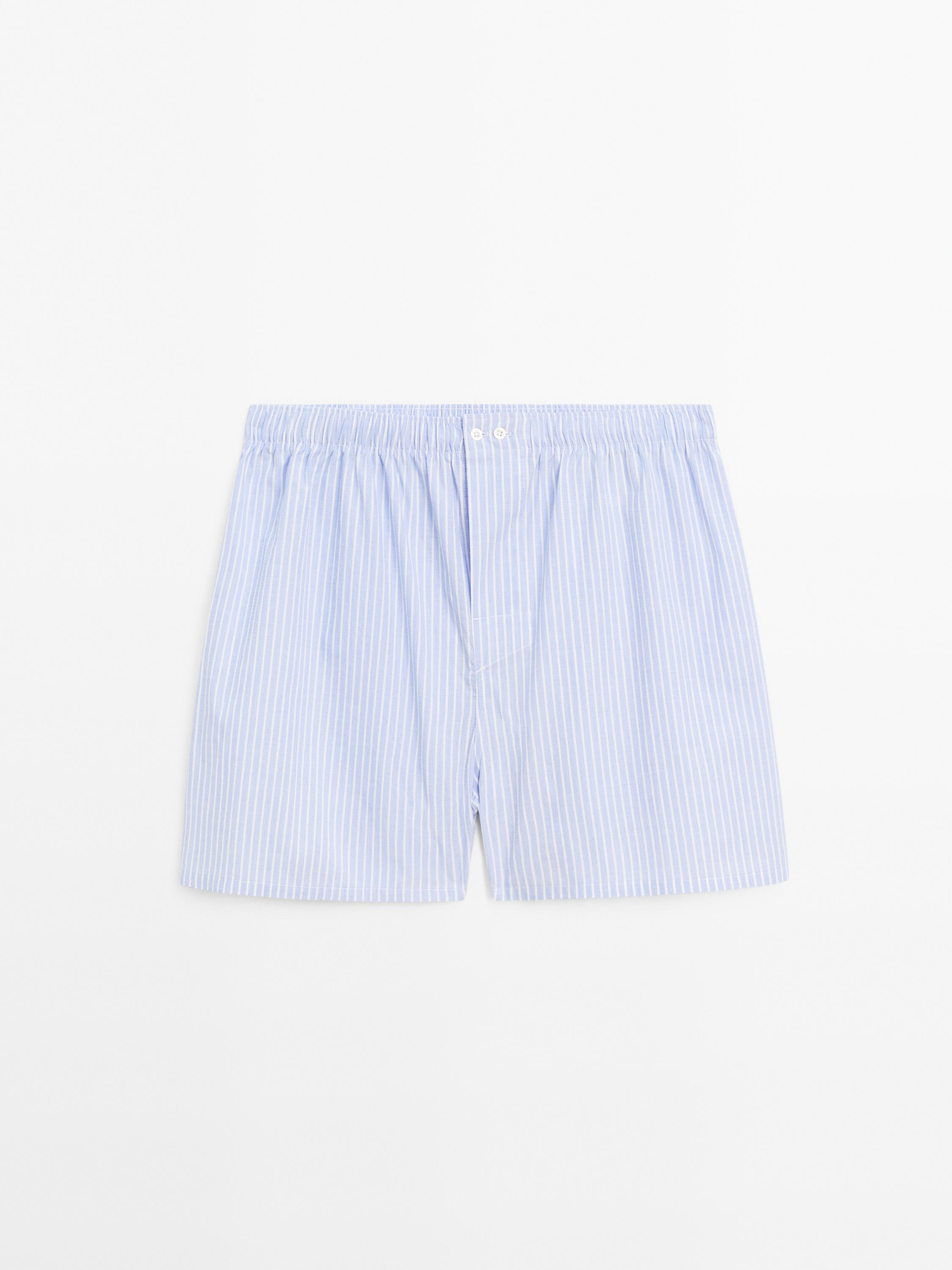 100% cotton striped boxers Massimo Dutti