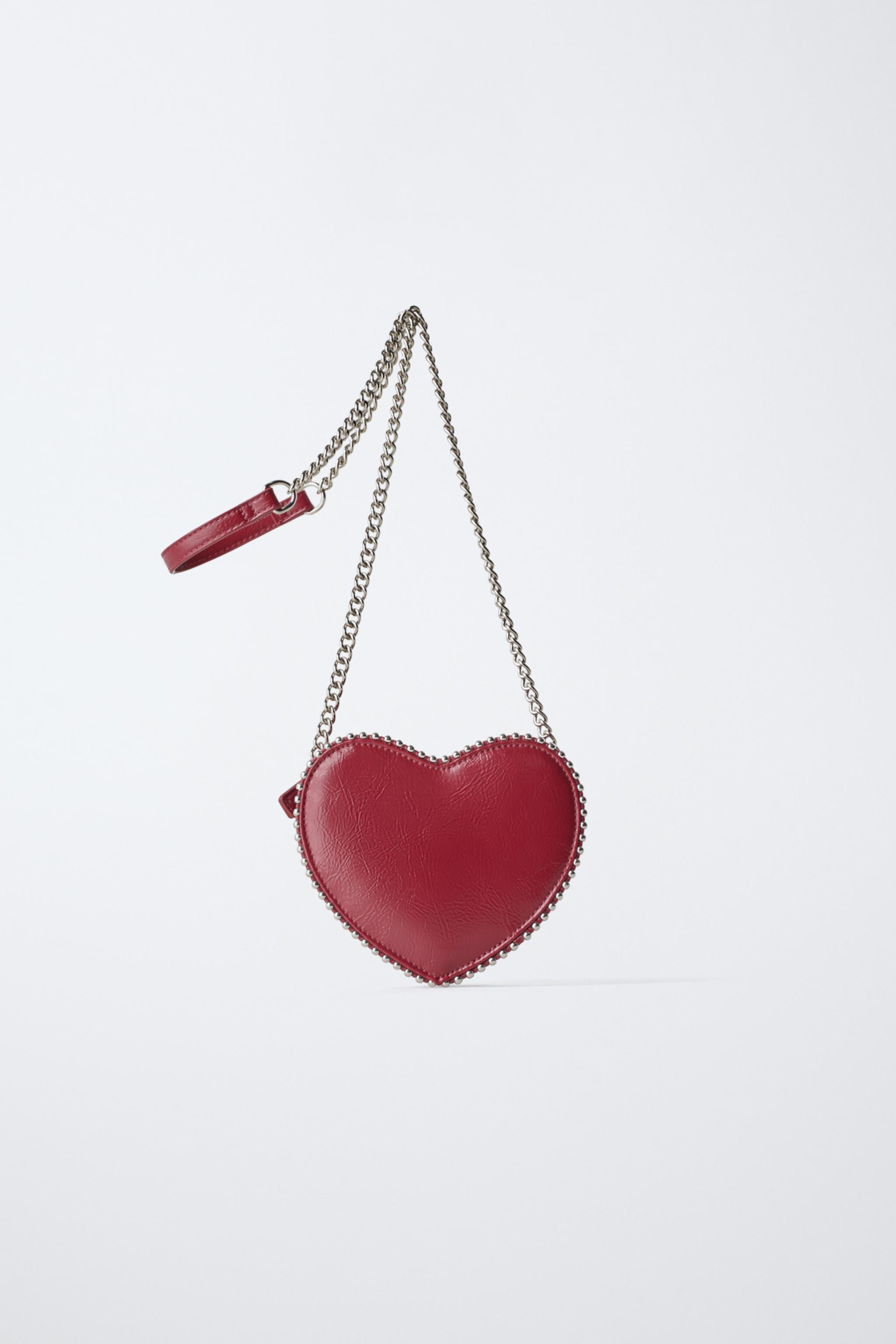 STUDDED HEART CROSSBODY BAG Zara