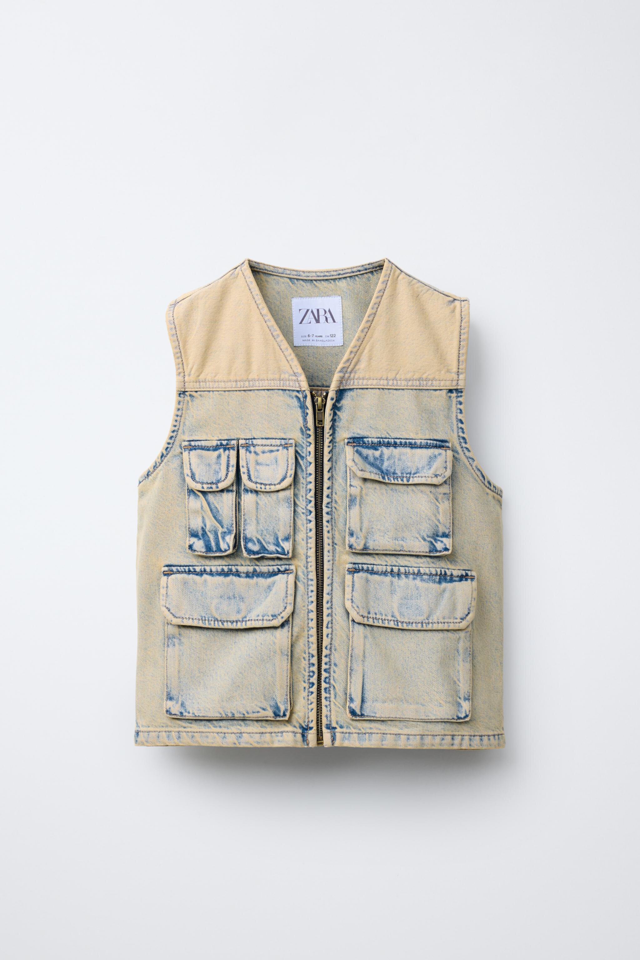 DISTRESSED EFFECT DENIM VEST Zara