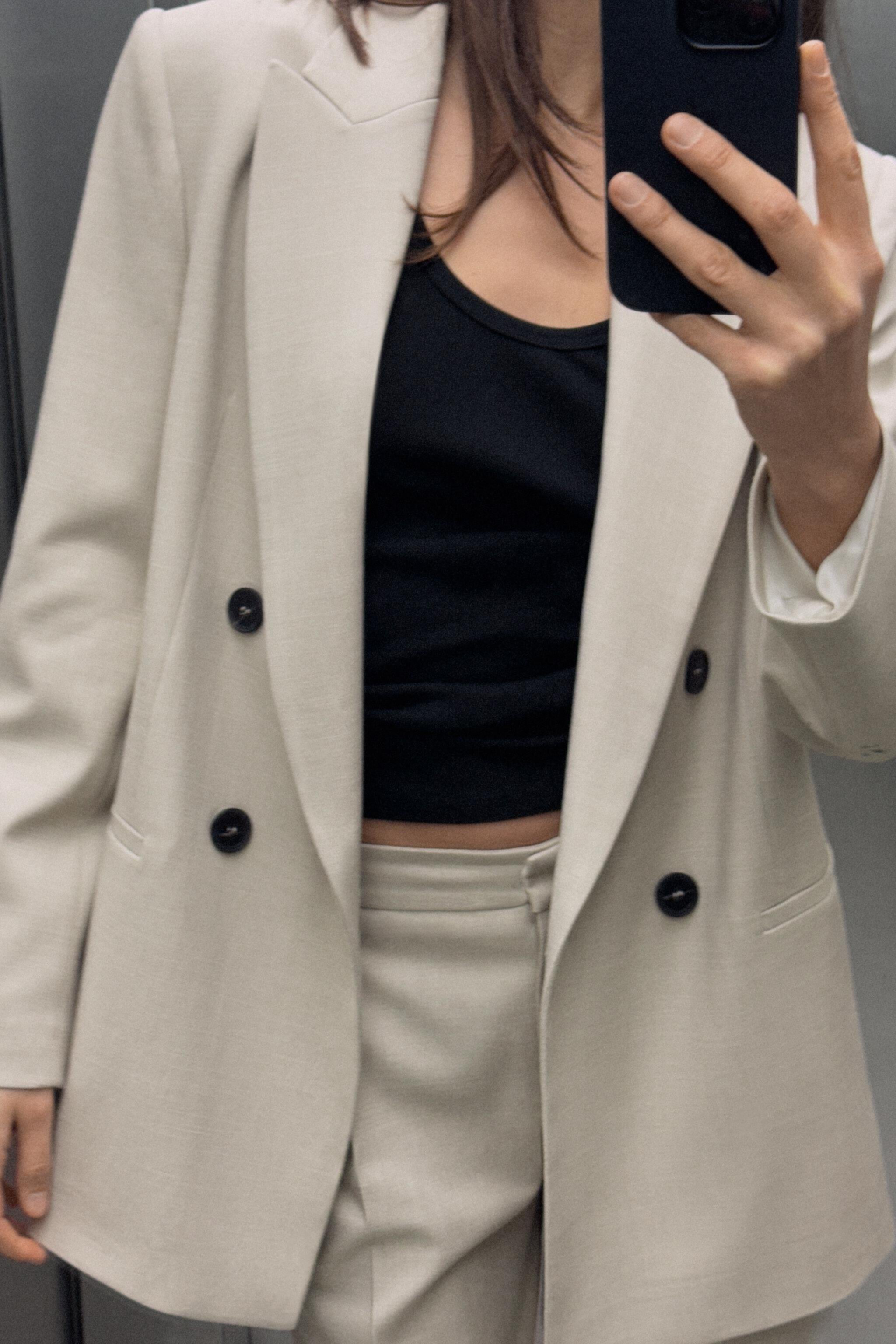 DOUBLE BREASTED SHOULDER PAD BLAZER Zara