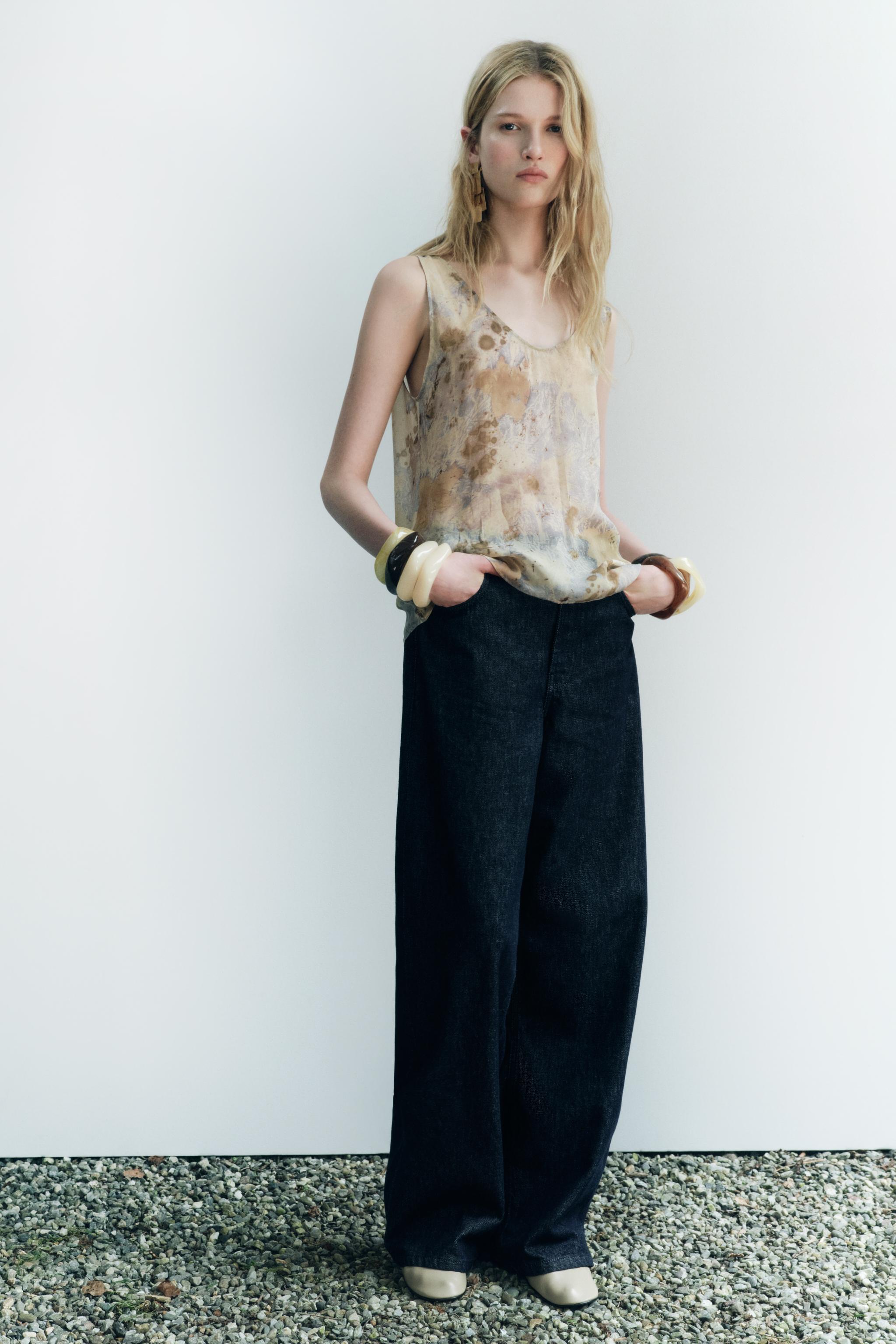 SEMI-SHEER PRINTED TOP ZW COLLECTION Zara