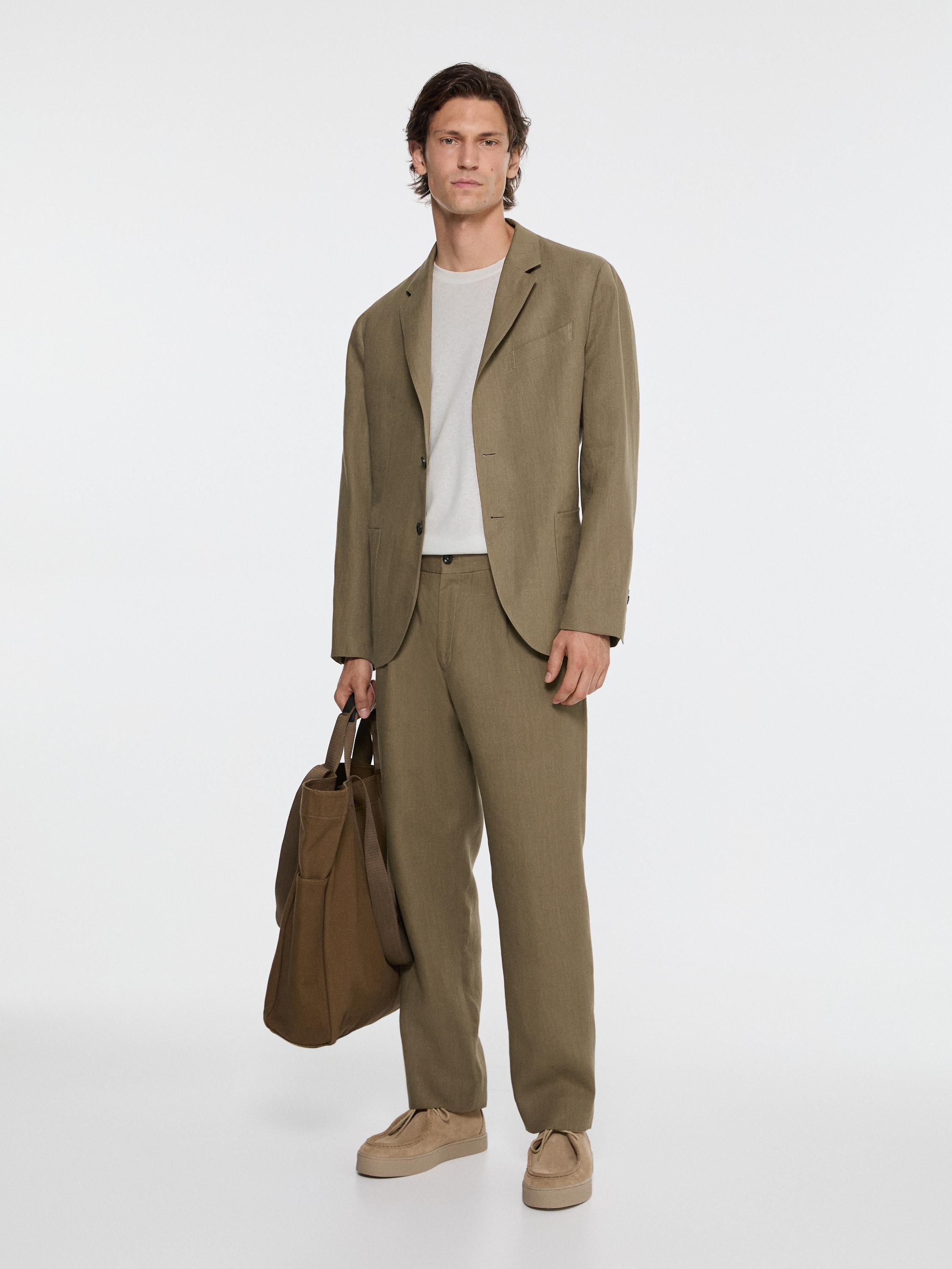 100% linen blazer co-ord Massimo Dutti