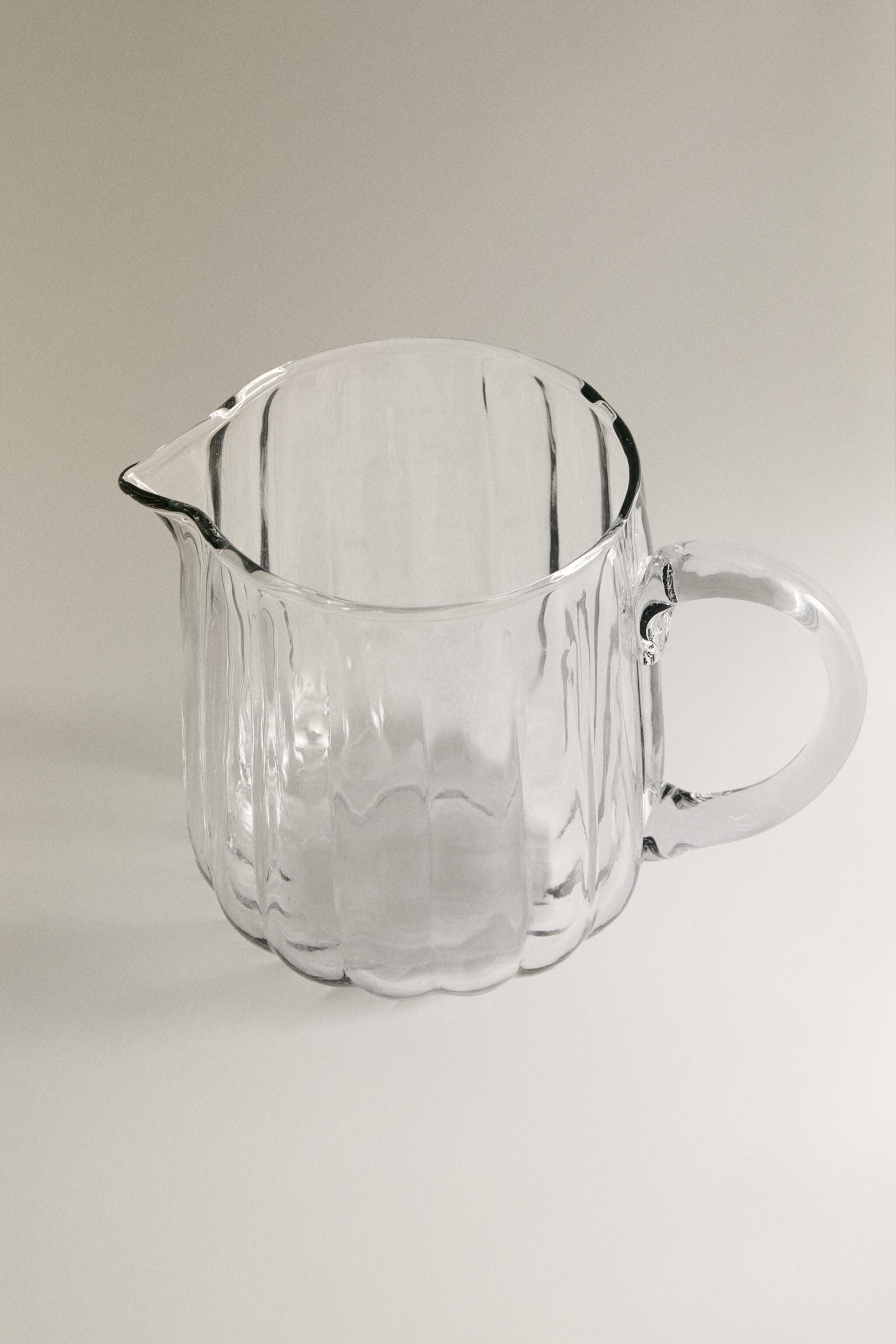 RAISED DESIGN GLASS MILK PITCHER Zara Home