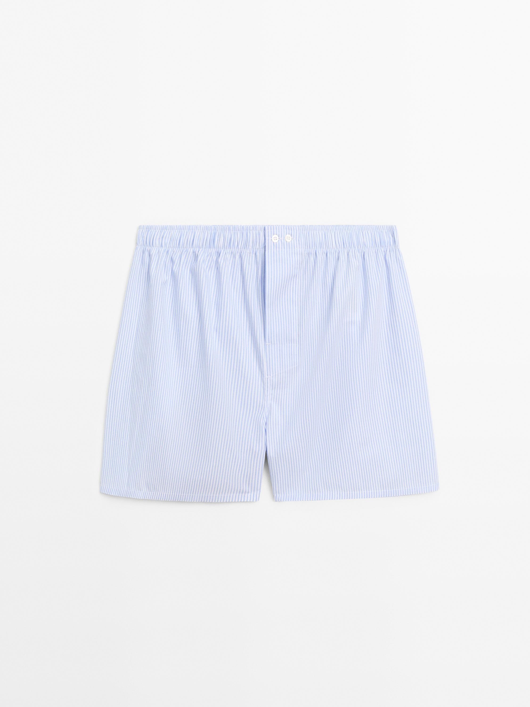 100% cotton striped boxers Massimo Dutti