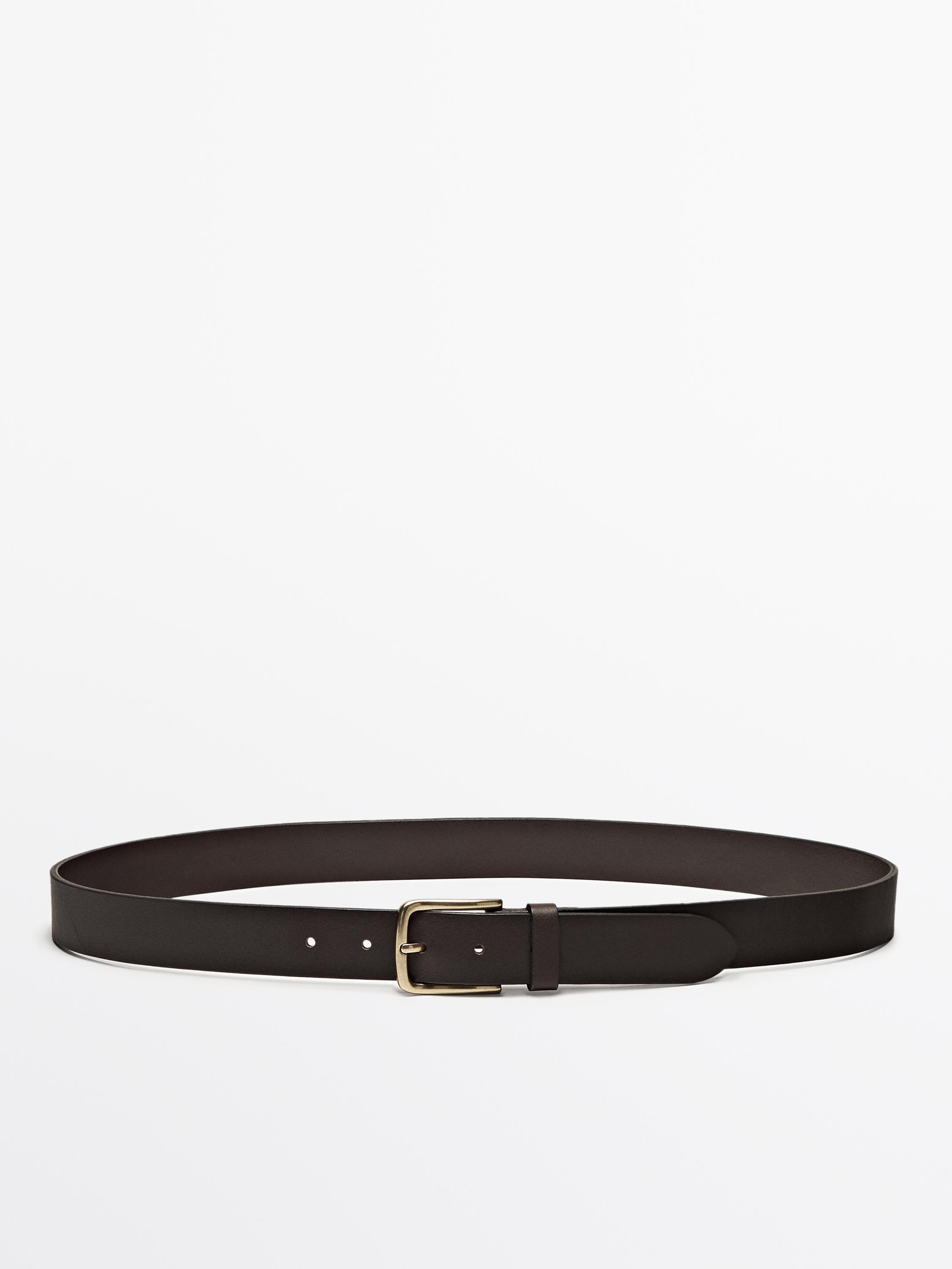 Soft nappa leather belt Massimo Dutti