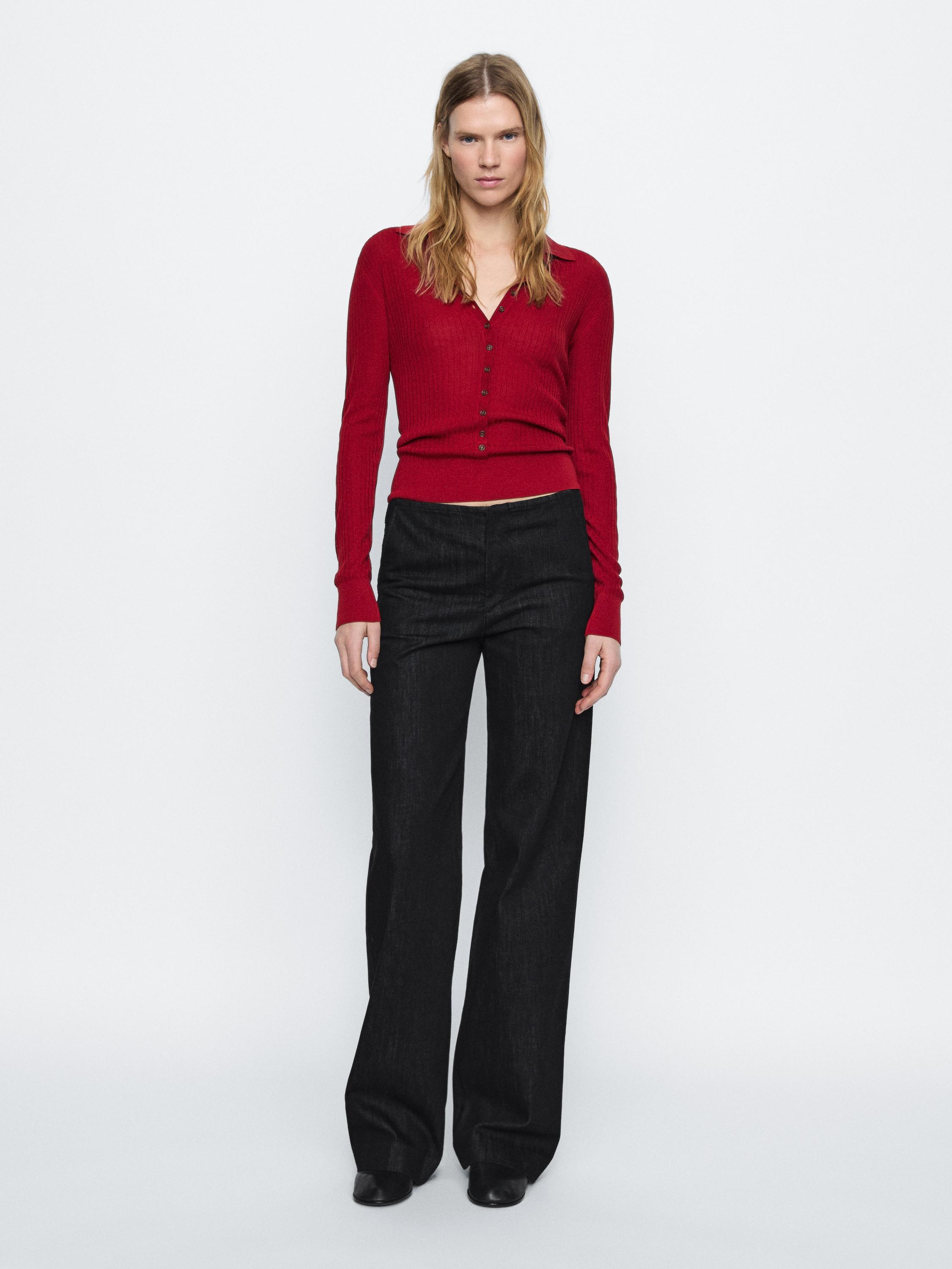 Mid-rise straight-leg comfort jeans Massimo Dutti