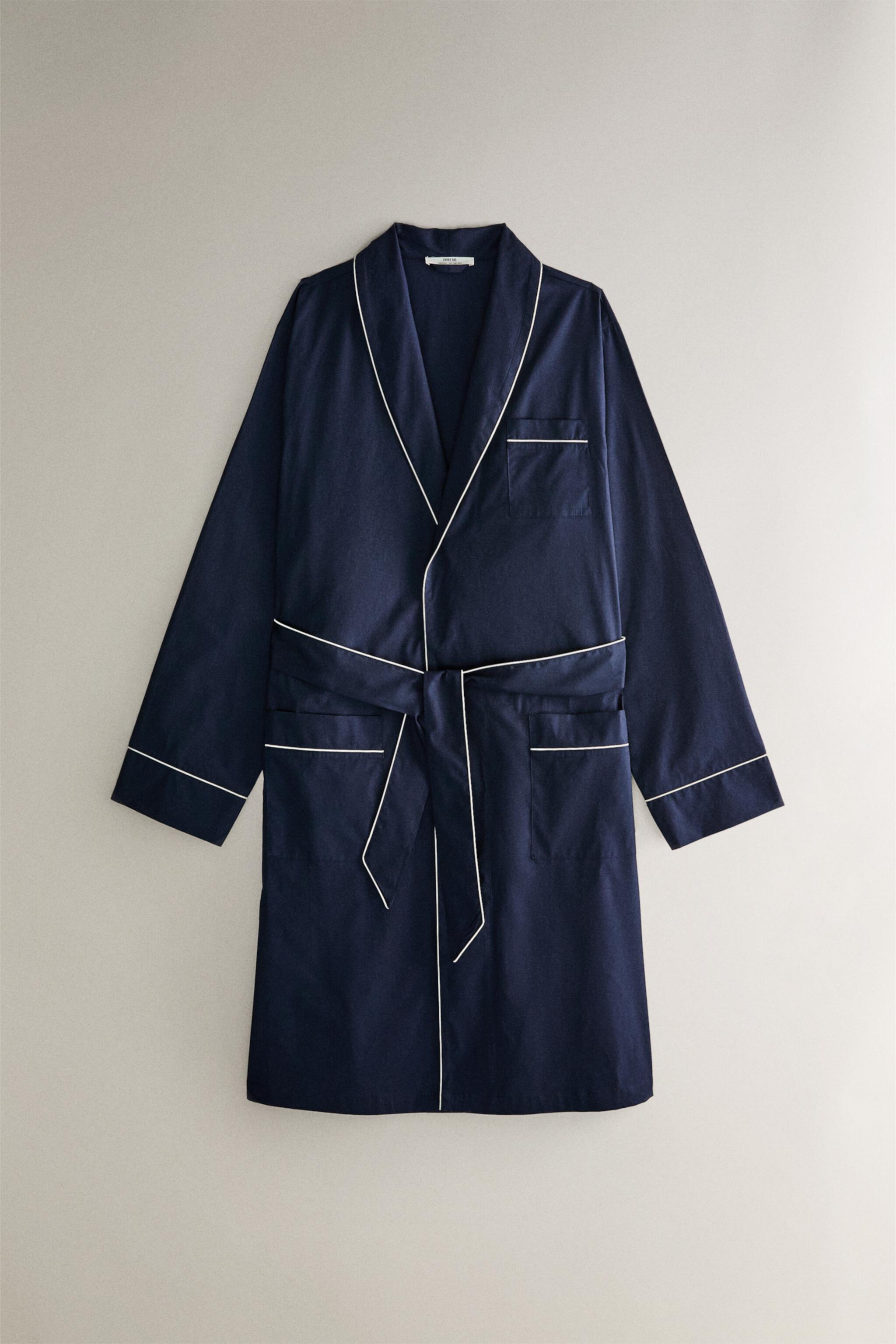 LONG SLEEVE POPLIN ROBE Zara Home